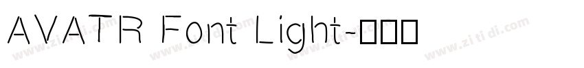 AVATR Font Light字体转换